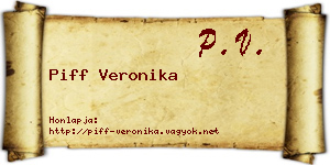Piff Veronika névjegykártya